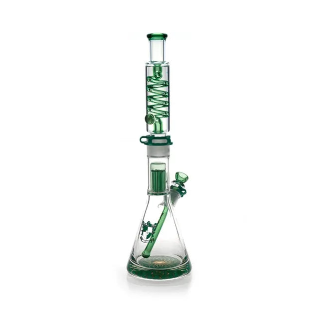 Phoenix Star - Glass Waterpipe, 45cm Beaker with 8 Armed Tree Percolator and Freezable Coil