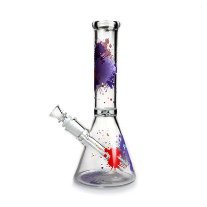 Phoenix Star - Waterpipe, Glass, 25cm Beaker, Spray Paint Design Ice Catcher