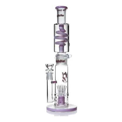 Phoenix Star - Glass Waterpipe, 35cm Straight, Sprinkler Percolator and Freezable Coil