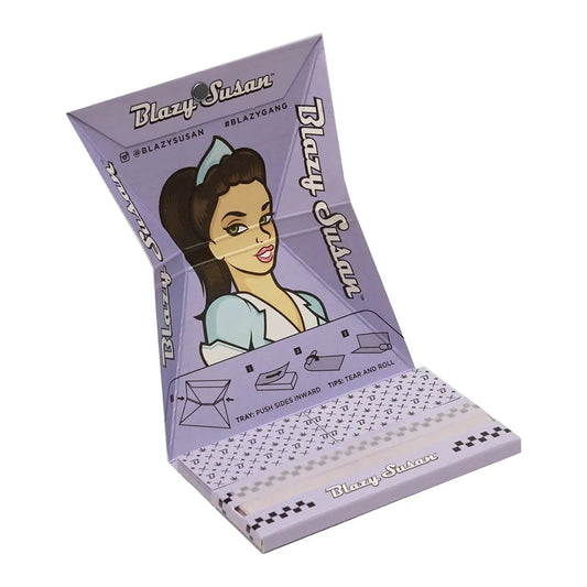 Blazy Susan - Purple, Deluxe Rolling Kit, King Size Slims (Papers, Tips & Tray)