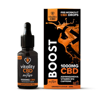 Vitality CBD - Active: Boost CBD Drops, Orange - 30mL