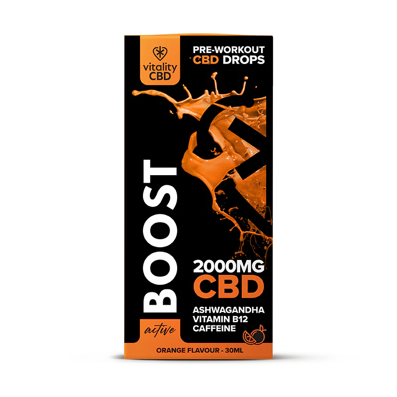 Vitality CBD - Active: Boost CBD Drops, Orange - 30mL