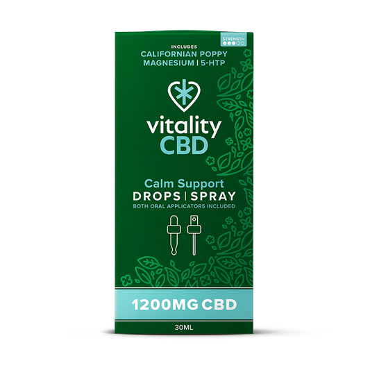 Vitality CBD - CBD Drops & Spray, Calm Support - 30mL, 1200mg