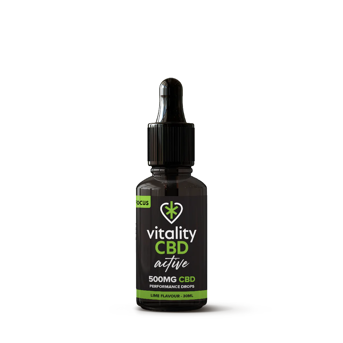 Vitality CBD - Active: Focus CBD Drops, Lime - 30mL