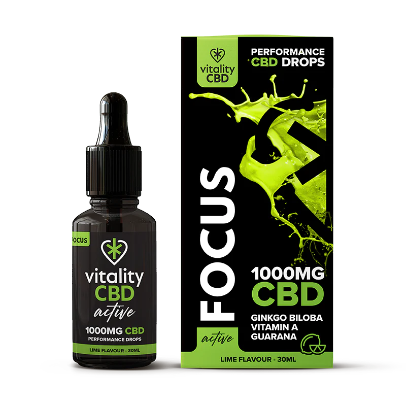 Vitality CBD - Active: Focus CBD Drops, Lime - 30mL