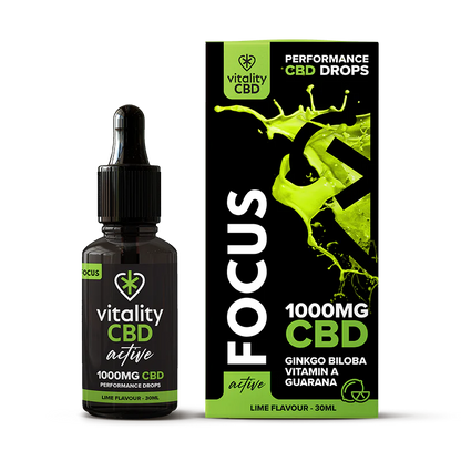 Vitality CBD - Active: Focus CBD Drops, Lime - 30mL