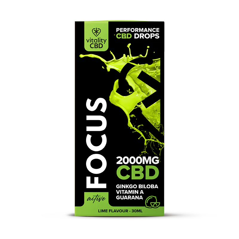 Vitality CBD - Active: Focus CBD Drops, Lime - 30mL