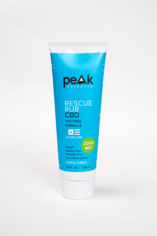 Peak Extracts - CBD Rescue Rub Lotion, 2000mg Extra Strength