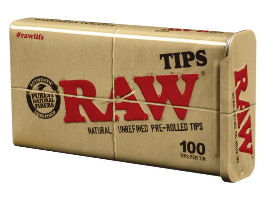 RAW - Tips, Pre-rolled, Regular, Tin (100tips)