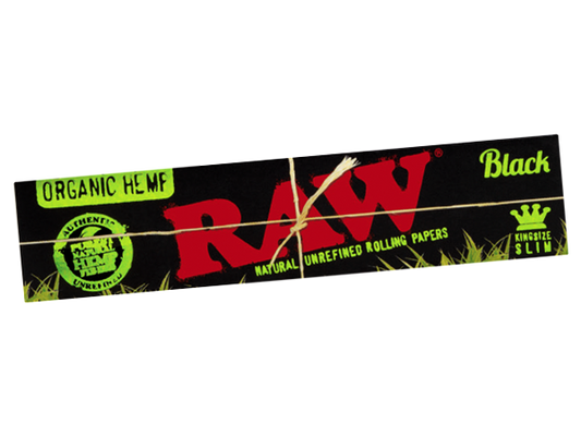 RAW - Black Organic Hemp, King Size Slim Papers