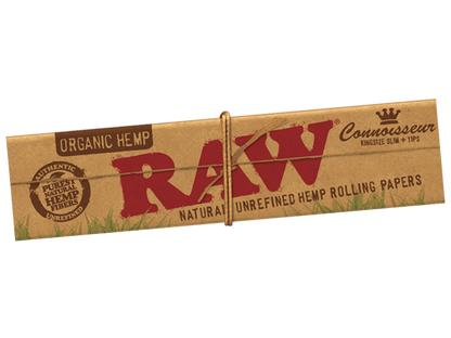 RAW - 'Organic', Connoisseur, Kingsize Slims Papers + Tips