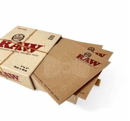 RAW - Parchment Paper, Pouches 8cm x 8cm