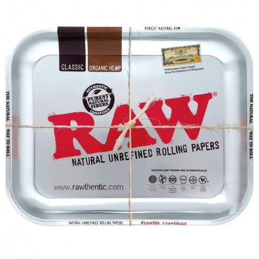 RAW - Rolling Tray, Metal, Classic Chrome