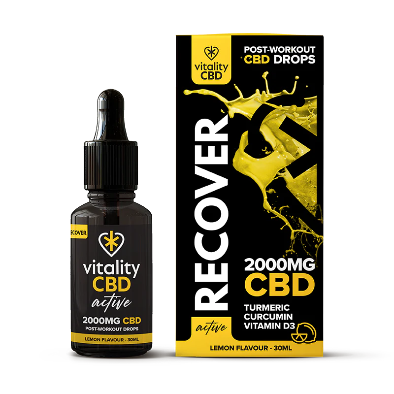 Vitality CBD - Active: Recovery CBD Drops, Lemon - 30mL