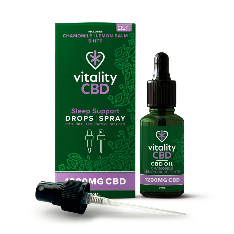 Vitality CBD - CBD Drops & Spray, Sleep Support - 30mL, 1200mg