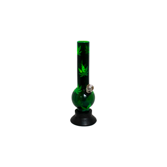 Acrylic Waterpipe - 30cm, Bubble, Small Leaves