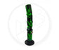 Acrylic Waterpipe, 40cm - Leaner w/ Ice Twist , Cannabis Leaves