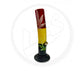 Acrylic Waterpipe, 30cm - Leaner, Rasta Leaf