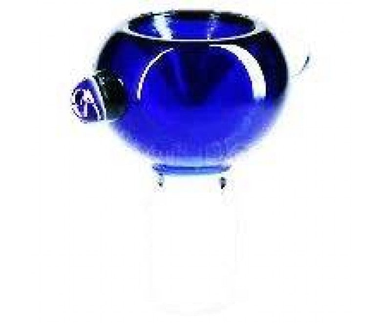 Flower Bowl - Glass, Coloured Round, 14mm Male