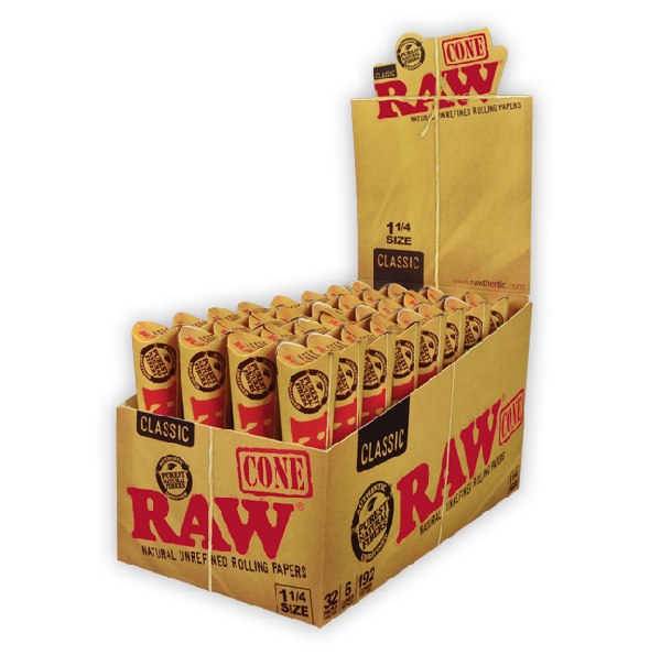 RAW - Classic, 1-1/4" Cones, 6pk