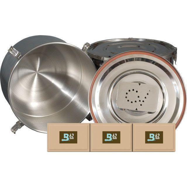 CVault - Stainless Steel Container with Boveda Humidity Pack