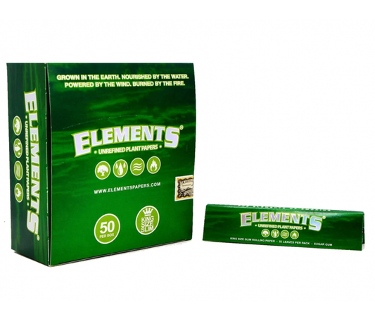 Elements - Green, King Size Papers (Unrefined)