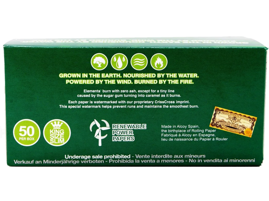 Elements - Green, Papers, Kingsize