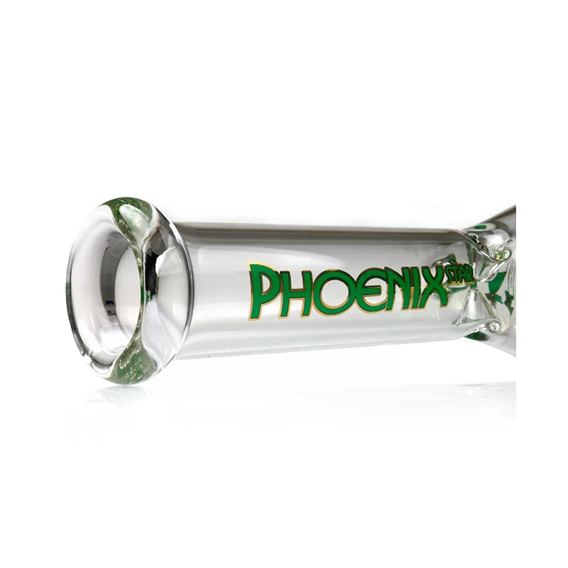 Phoenix Star - Waterpipe, Glass, 25cm Beaker, Coloured Downstem and Bowl