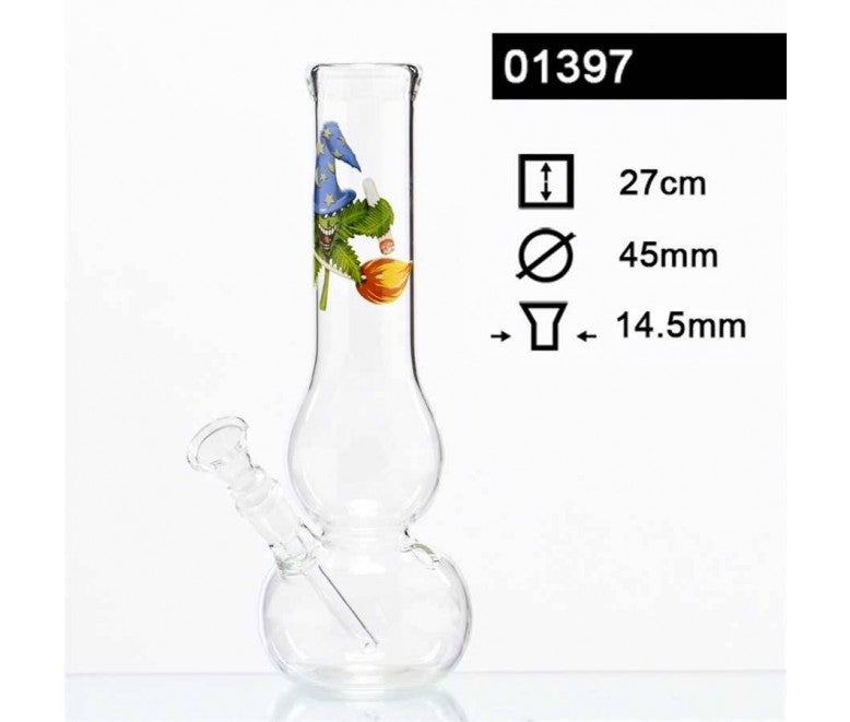 Glass Waterpipe - 27cm, Bubble, Cannapotter
