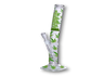 Waterpipe, Glass, Multi Leaf Leaner - 46cm