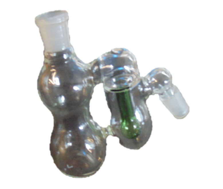 Ash Catcher - Glass, Double Jar with Diffuser Add-on, 18.8mm Male
