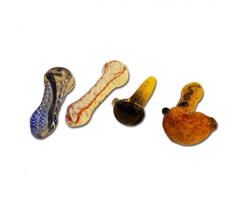 Glass Pipe - 10cm, Heavy Inside Out