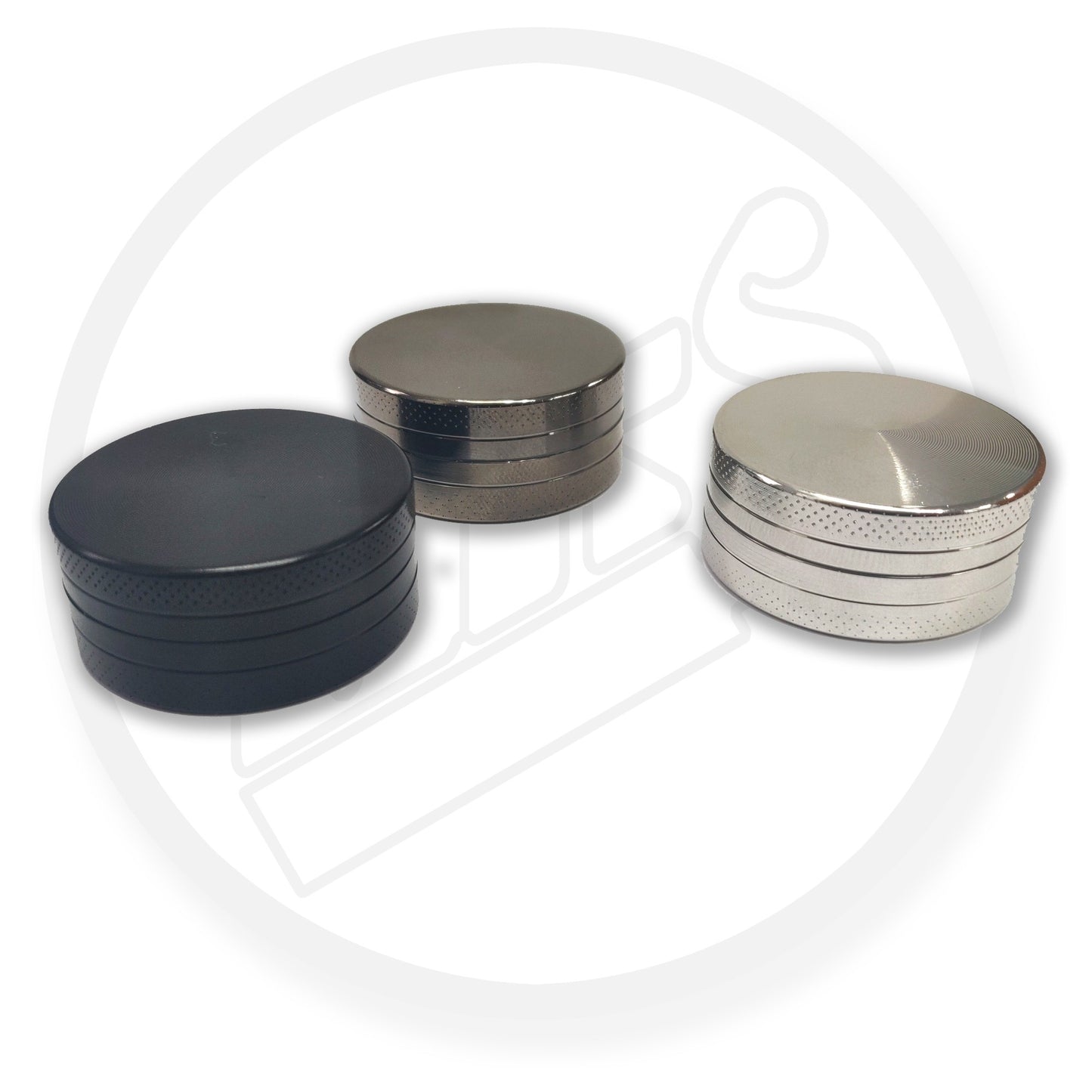 Grinder - 2pc Metal, Magnetic with Metallic Finish, 40mm