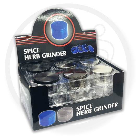 Grinder - 40mm, 2pc Metal, Magnetic with Metallic Finish