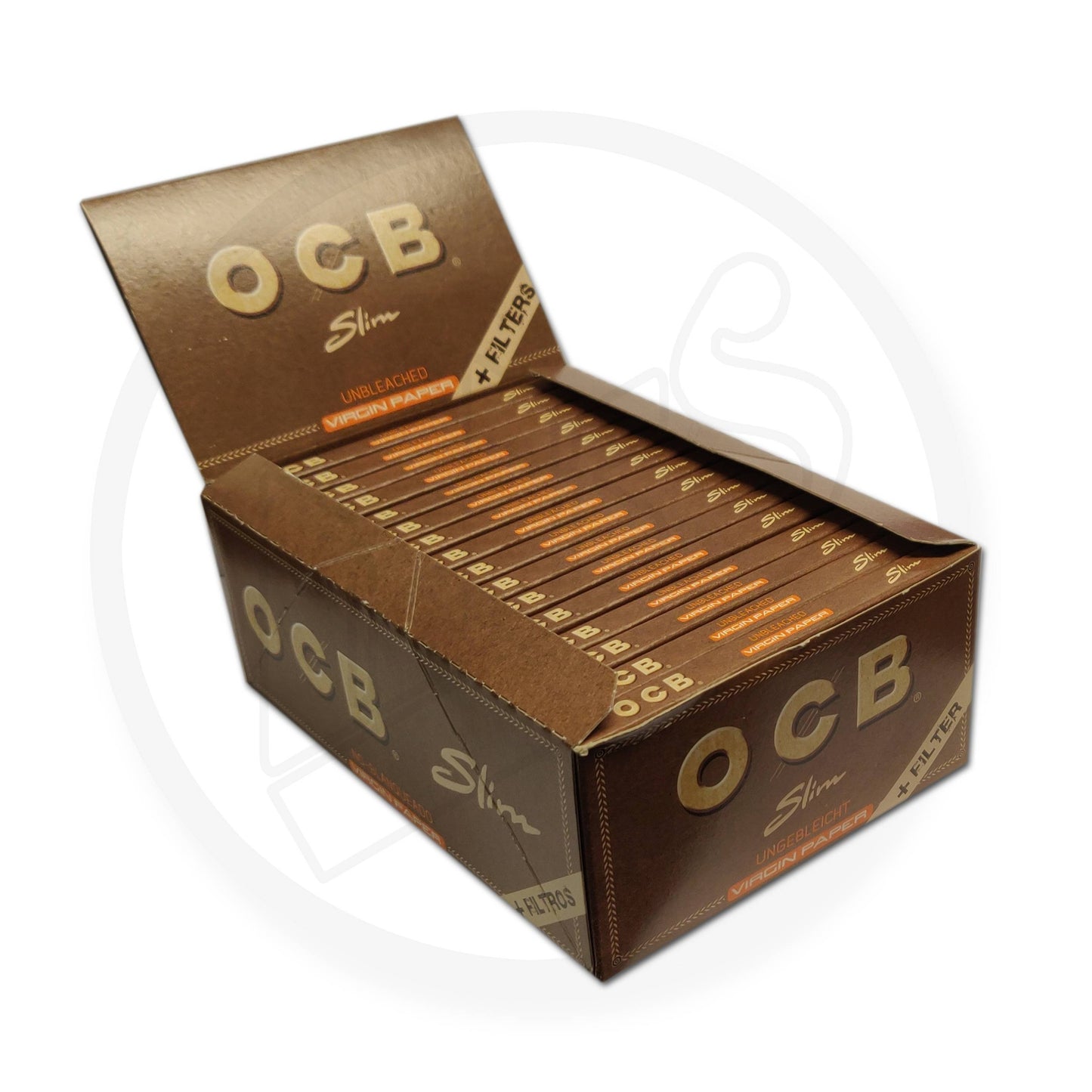 OCB - Brown, King Size Slims, Connoisseur, Papers + Tips (Unbleached)