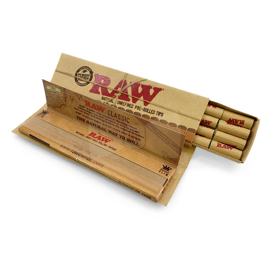RAW - Classic, King Size Connoisseur, Papers + Pre-Rolled Tips
