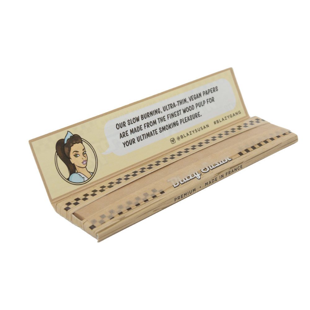 Blazy Susan - Brown, King Size Slim Papers (Unbleached)
